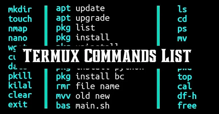 Termux commands list